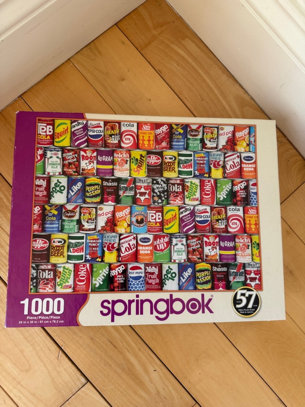 NEW Springbok 1000-Piece Soda Can Puzzle - Purple and Multicolor